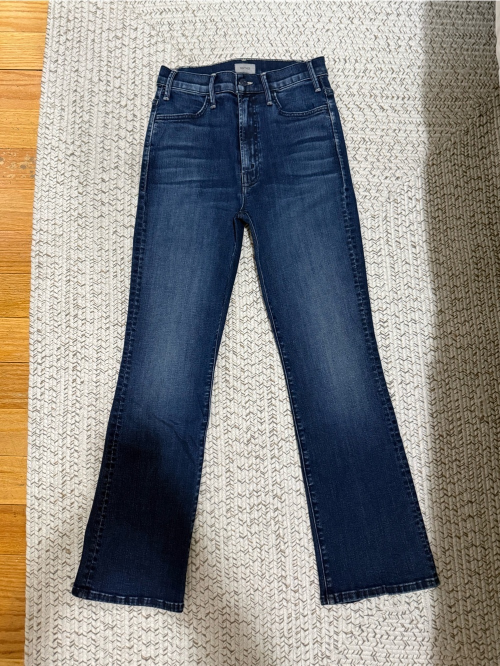 NWOT MOTHER Denim The Hustler Ankle Flare Jeans – Heirloom Blue - Picture 5 of 11